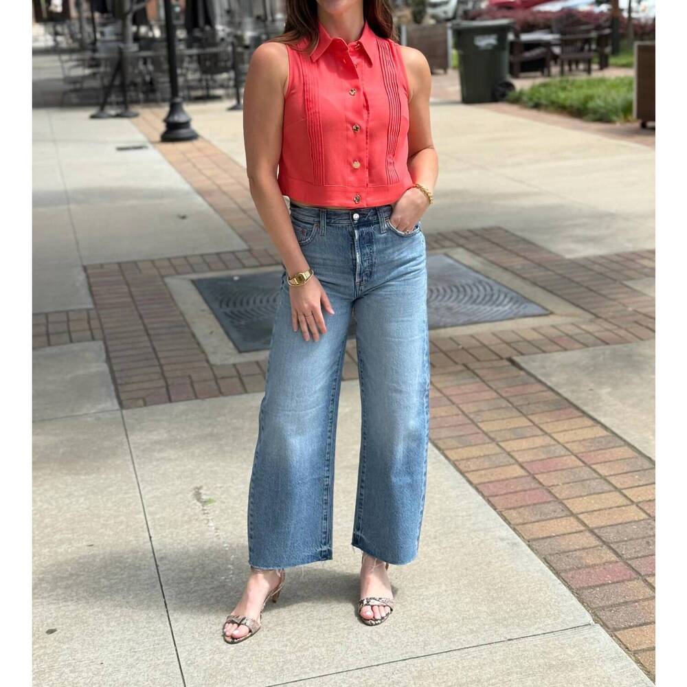 NEW LAROQUE micah sleeveless top in shrimp